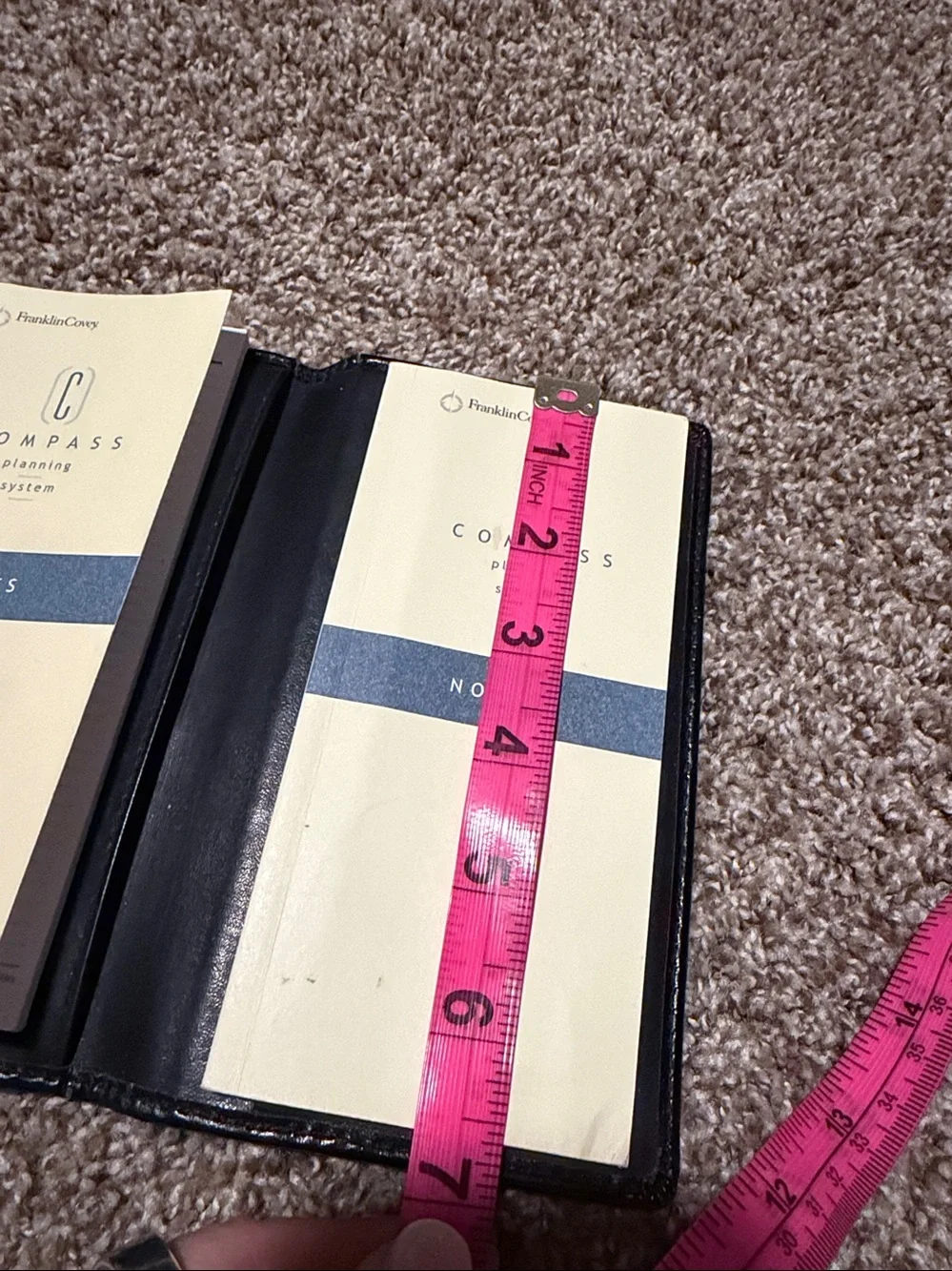 Franklin Covey black vinyl planner cover w/2 lined notebooks